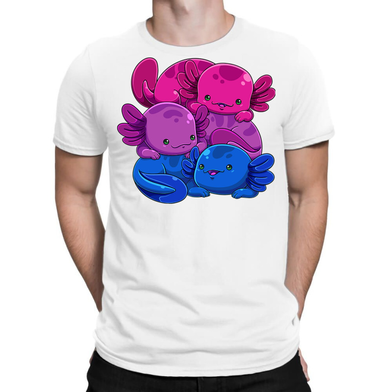 Bisexual Axolotl Pile Bi Pride Flag Lgbtq Gay Prid T-shirt | Artistshot