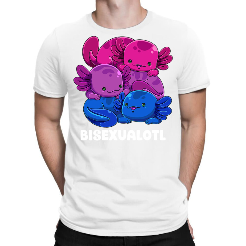 Bisexual Axolotl Bi Pride Flag Bisexualotl Lgbtq P T-shirt | Artistshot