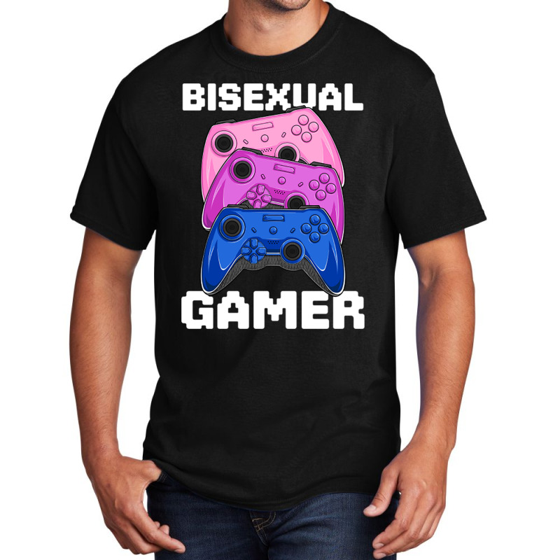 Bisexual Gamer Lgbt Kawaii Anime Gaming Bi Pride F Basic T-shirt | Artistshot