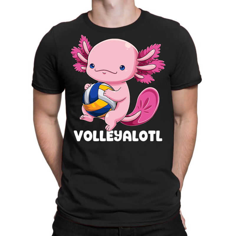 Axolotl Volleyball Player Mexican Salamander Fish T-shirt | Artistshot