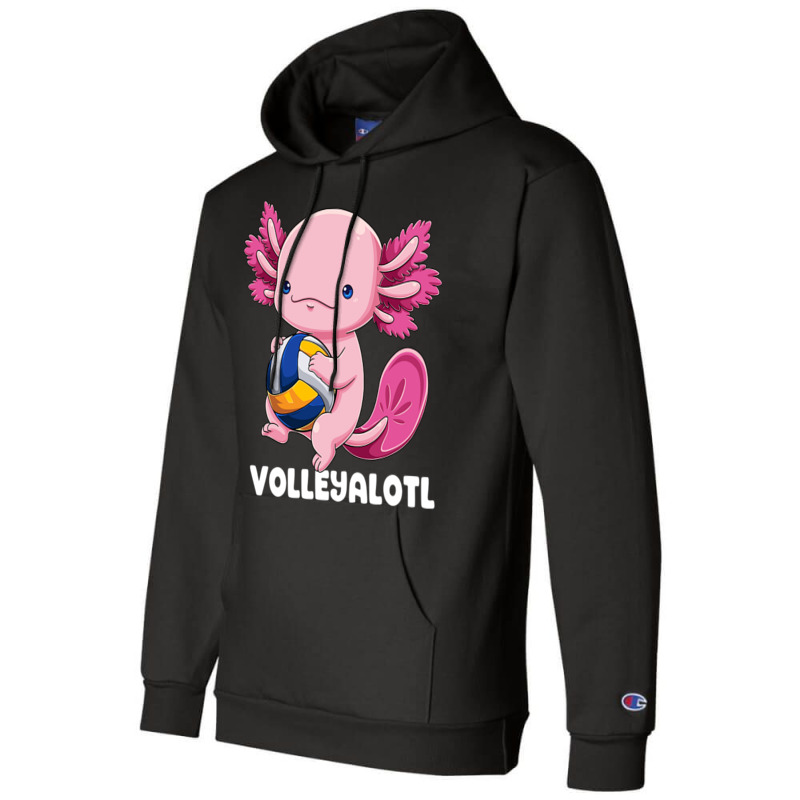 Axolotl Volleyball Player Mexican Salamander Fish Champion Hoodie | Artistshot