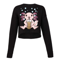 Axolotl Bubble Tea Kawaii Axolotl Milk Tea Boba Te Cropped Sweater | Artistshot