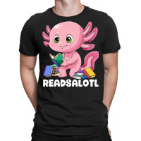 Axolotl Book Reading Bookworm Readsalotl Mexican S T-shirt | Artistshot