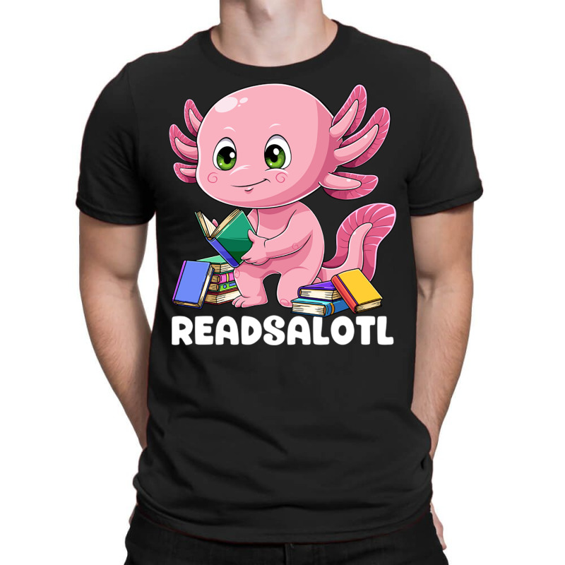 Axolotl Book Reading Bookworm Readsalotl Mexican S T-shirt | Artistshot