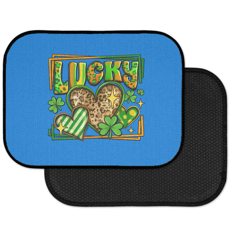 Lucky St Patricks Day Hearts Rear Car Mat | Artistshot