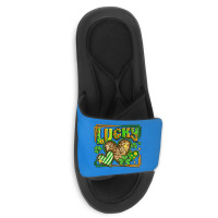 Lucky St Patricks Day Hearts Slide Sandal | Artistshot