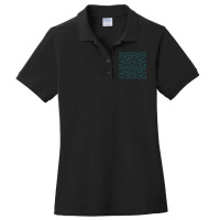 Nature Pattern T  Shirt Minimalist Leaf Line Art Illustration As A Sea Ladies Polo Shirt | Artistshot