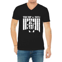 Donald Trump Prison Mugshot V-neck Tee | Artistshot