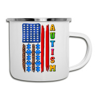 Autism American Flag Camper Cup | Artistshot