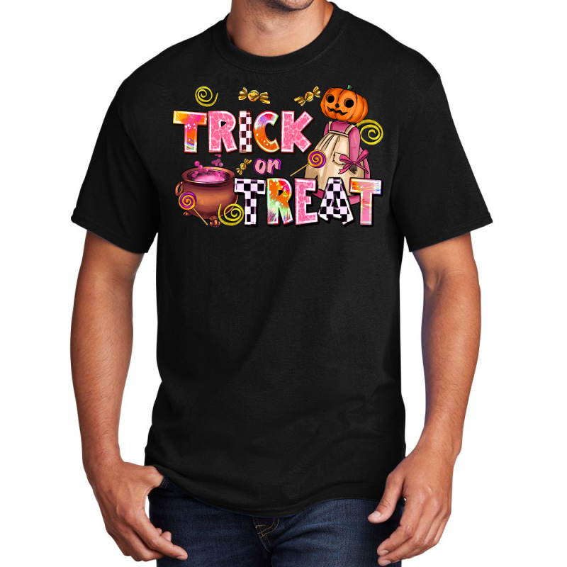 Trıck Or Treat Basic T-shirt by AdoDesignShop | Artistshot