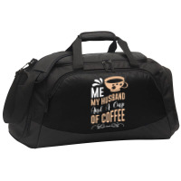 Me My Husband And A Cup Of Coffee Active Duffel | Artistshot