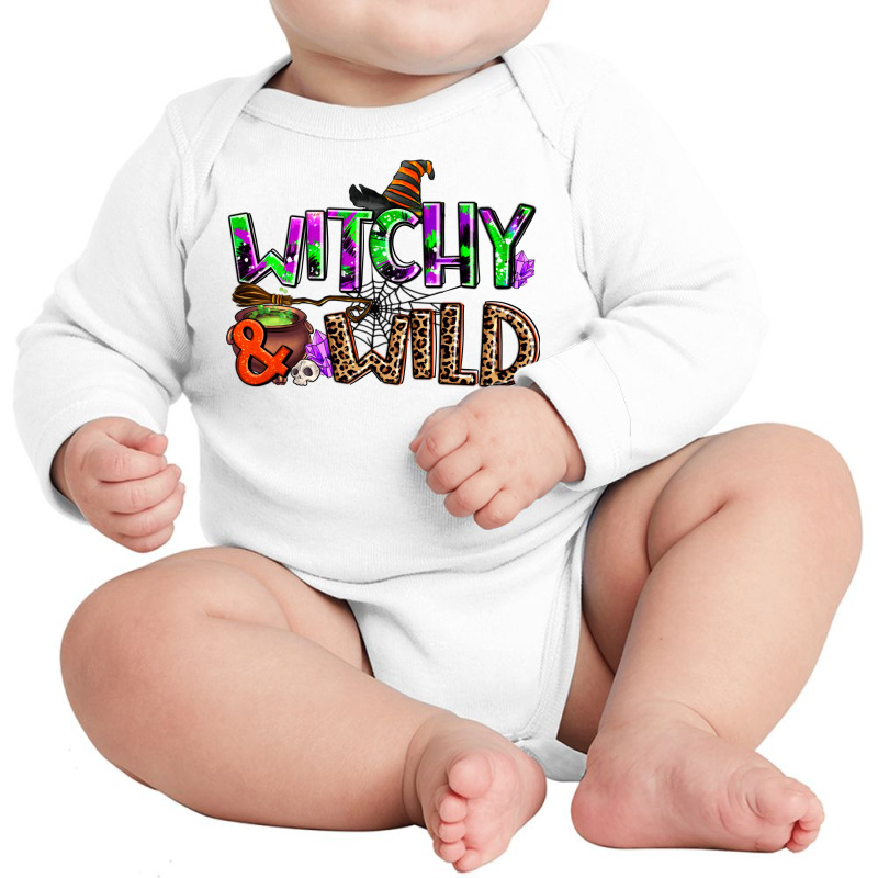 Witchy And Wild Long Sleeve Baby Bodysuit by AdoDesignShop | Artistshot