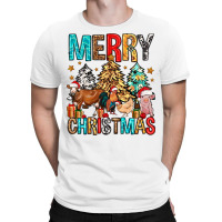 Merry Christmas Trees Farm Animals T-shirt | Artistshot