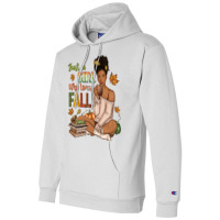 Just A Girl Who Loves Fall Afro Woman Champion Hoodie | Artistshot