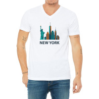 New York V-neck Tee | Artistshot