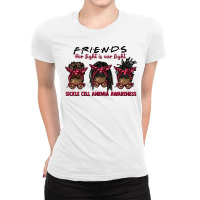 Fight Sickle Cell Alone Afro Messy Buns Ladies Fitted T-shirt | Artistshot