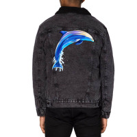 Dolphin Unisex Sherpa-lined Denim Jacket | Artistshot