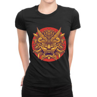 Dragon Head Pop Color Ladies Fitted T-shirt | Artistshot