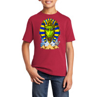 Alien Pharaoh Egyptian Pyramids Space Ancient Ufo Basic Youth T-shirt | Artistshot