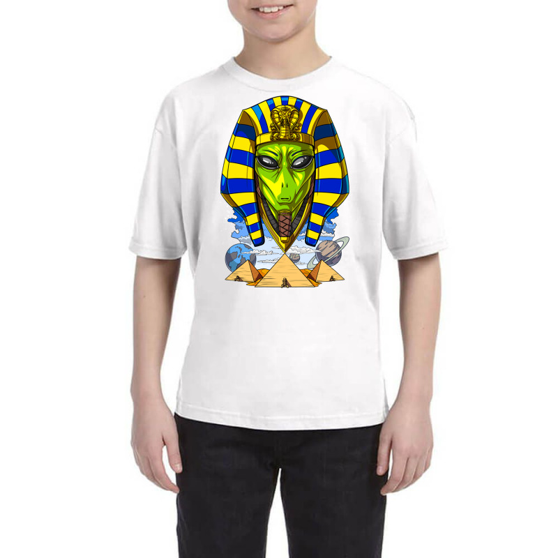 Alien Pharaoh Egyptian Pyramids Space Ancient Ufo Youth Tee by Rob Store | Artistshot