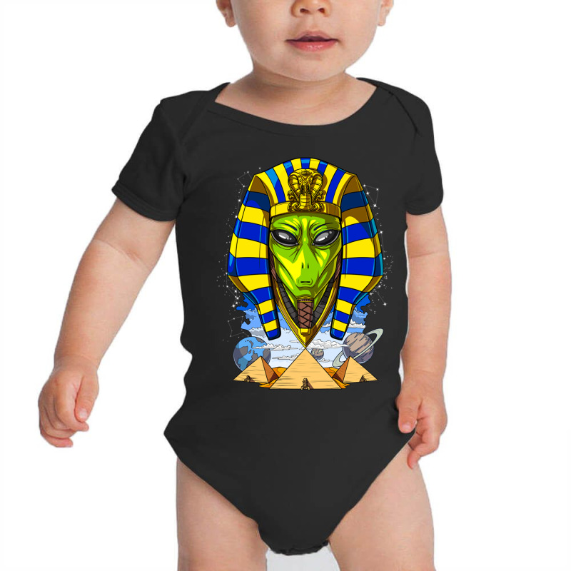 Alien Pharaoh Egyptian Pyramids Space Ancient Ufo Baby Bodysuit by Rob Store | Artistshot