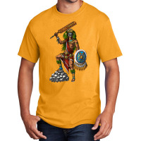 Aztec Skull Warrior Basic T-shirt | Artistshot