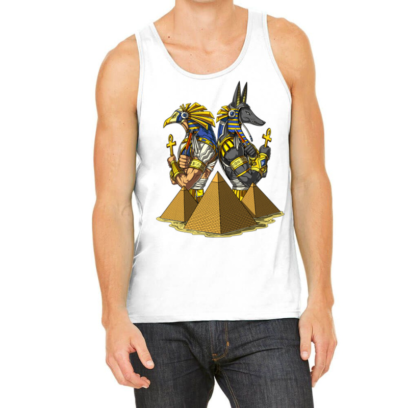 Egyptian Gods Anubis Ra Ankh Pyramids Mythology Tank Top by Rob Store | Artistshot