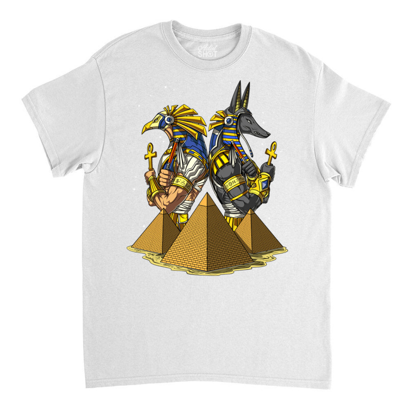 Egyptian Gods Anubis Ra Ankh Pyramids Mythology Classic T-shirt by Rob Store | Artistshot