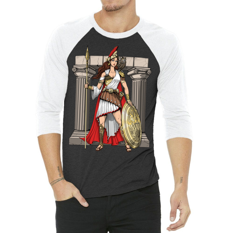 Greek Goddess Athena 3/4 Sleeve Shirt | Artistshot