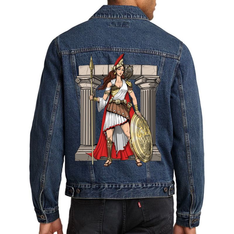 Greek Goddess Athena Men Denim Jacket | Artistshot