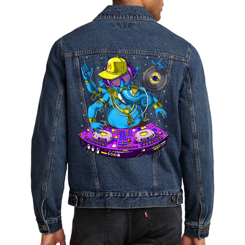 Ganesha Psychedelic Dj Men Denim Jacket | Artistshot