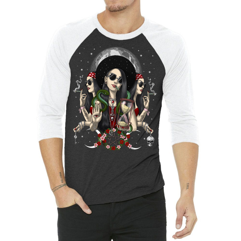 Hecate Tripple Moon Goddess 3/4 Sleeve Shirt by Rob Store | Artistshot