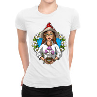 Hippie Magic Mushroom Shaman Ladies Fitted T-shirt | Artistshot