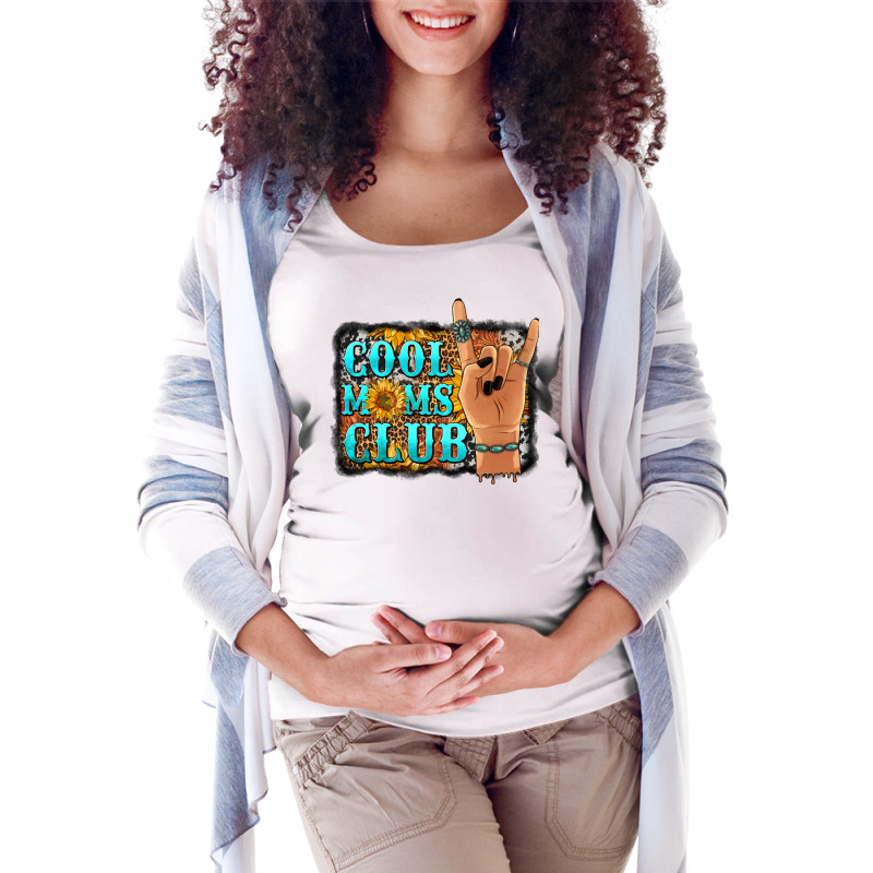 Western Sunflower Cool Moms Background Maternity Scoop Neck T-shirt by HRA Design Shop | Artistshot