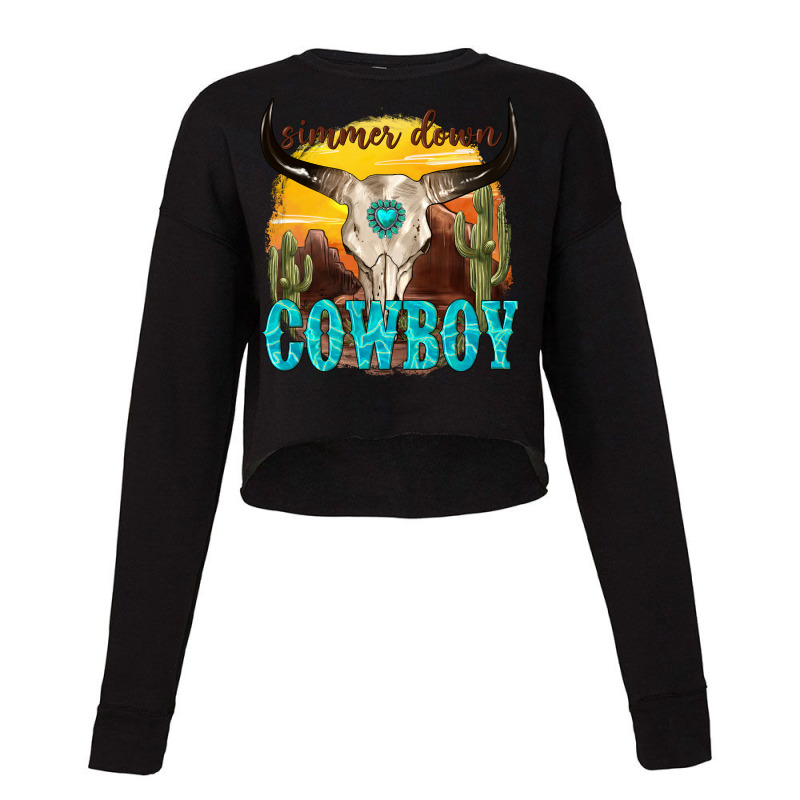 Simmer Down Cowboy Cropped Sweater | Artistshot