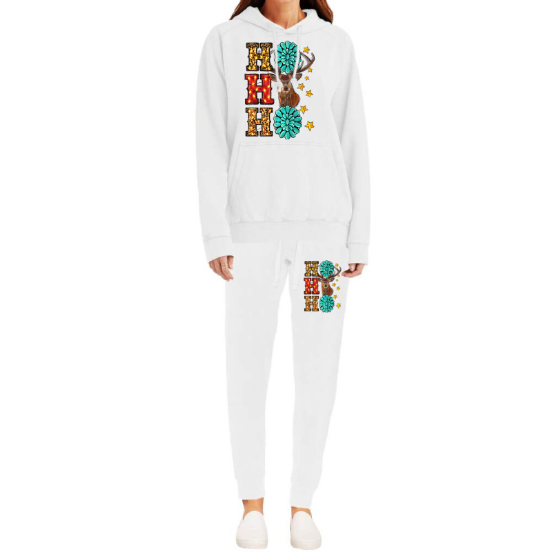 Gemstone And Reindeer Christmas Ho Ho Ho Hoodie & Jogger Set | Artistshot