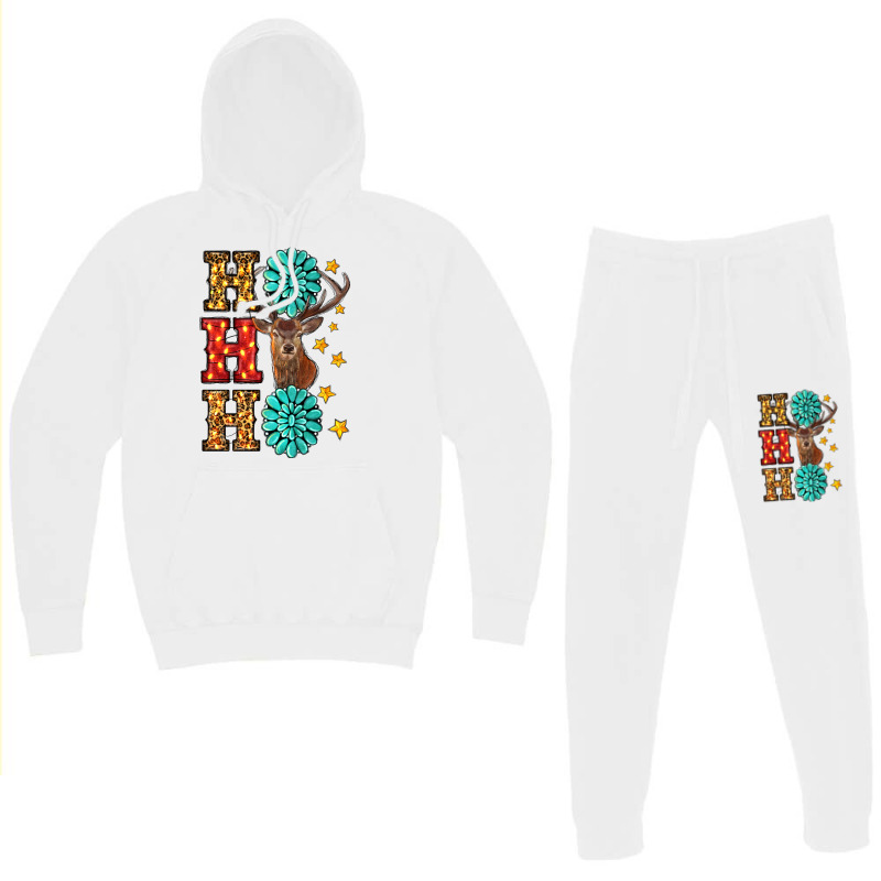 Gemstone And Reindeer Christmas Ho Ho Ho Hoodie & Jogger Set | Artistshot