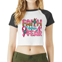 Faith Over Fear Raglan Crop Top | Artistshot