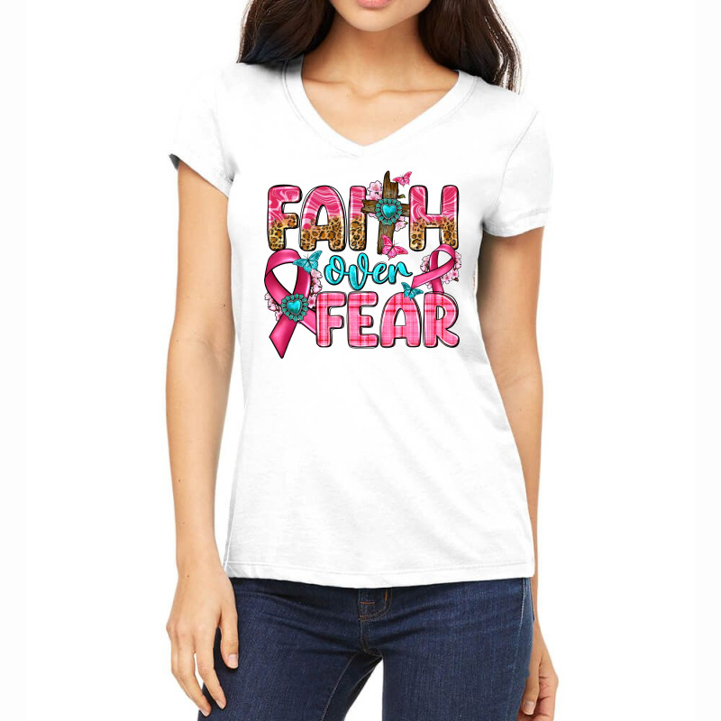 Faith Over Fear Women's V-Neck T-Shirt by Neo Western | Artistshot