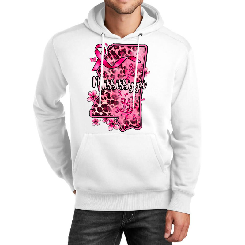 Cancer Awareness Ribbon Mississippi Map Unisex Hoodie | Artistshot