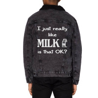 For Milk Lovers Unisex Sherpa-lined Denim Jacket | Artistshot