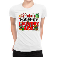 Santas Favorite Laundry Aide Ladies Fitted T-shirt | Artistshot