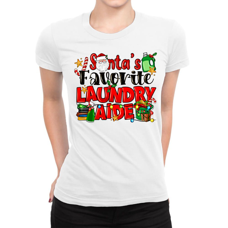 Santas Favorite Laundry Aide Ladies Fitted T-Shirt by LillyAllenDesigns | Artistshot