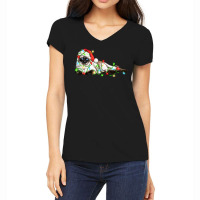 Christmas Siamese Cat Women's V-neck T-shirt | Artistshot