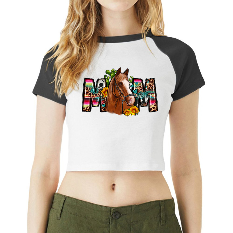 Horse Mom Raglan Crop Top by Neo Western | Artistshot