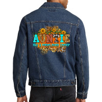 Auntie Like A Mom Only Cooler Men Denim Jacket | Artistshot