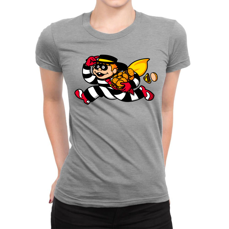 Burger Theft! Ladies Fitted T-Shirt by Raffiti | Artistshot