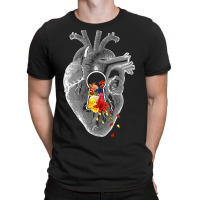 Keyhole Flower Heart Vintage Collage T-shirt | Artistshot