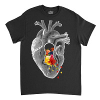 Keyhole Flower Heart Vintage Collage Classic T-shirt | Artistshot