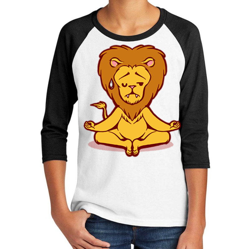 Lion Animals Meditation Zen Buddhism Youth 3/4 Sleeve by Jeorge | Artistshot